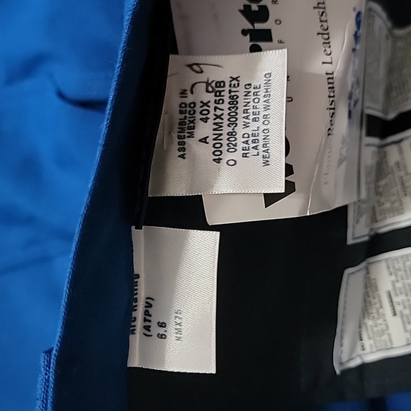 NWT Workrite FR Royal Blue Flame Resistant 7.5 oz Nomex Work Pants Size 40×29 - Picture 3 of 6